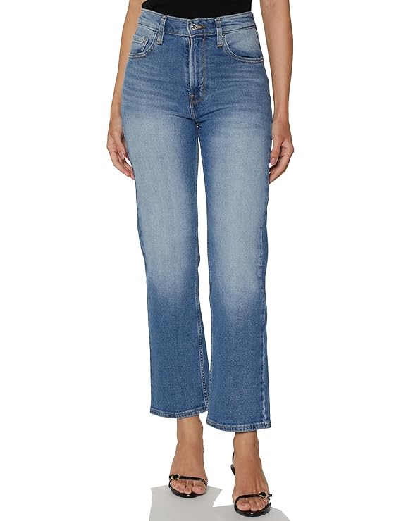 Levi’s Women’s High Rise Ribcage Slim Straight Fit Blue Jeans