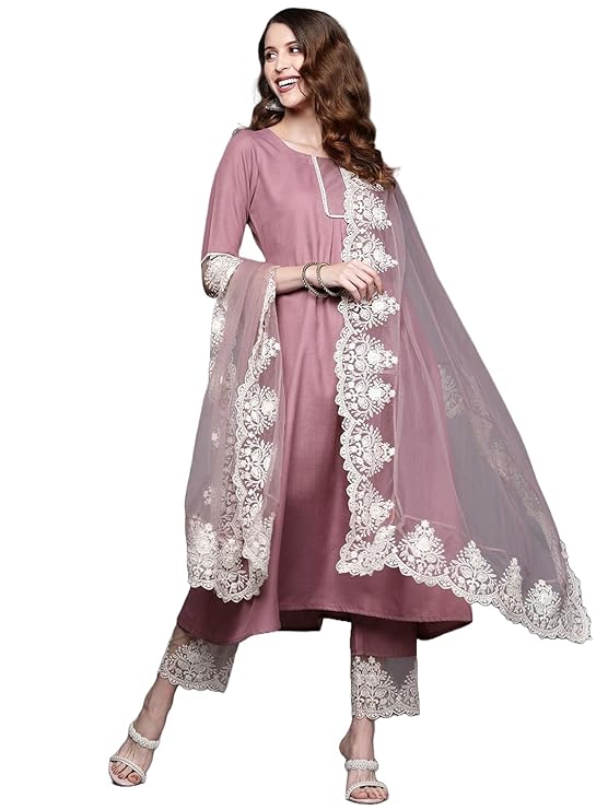 Alvami Women Emboridered Anarkali Kurt