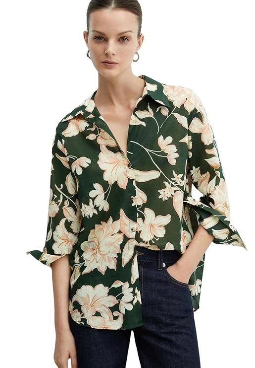 Leriya Fashion Shirts for Women – Korean Style Long Sleeve Oversized Button Down | Plus Size Workwear Top for Office & Casual Wear