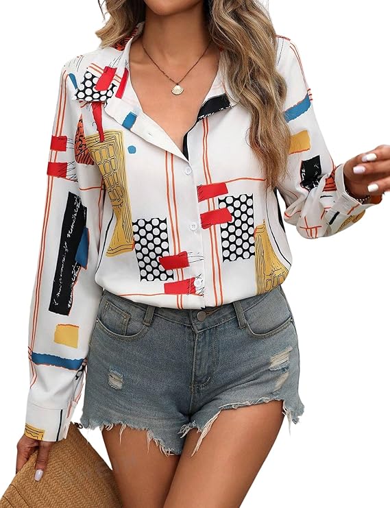 TOPLOT Women’s Floral Regular Fit Shirt