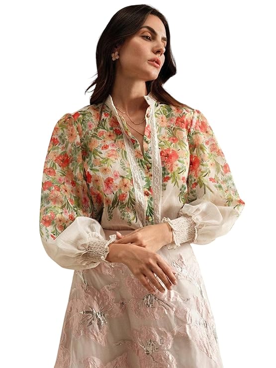 LITZO Top for Women || Regular Fit Western Latest Stylish Office Wear Tops Women (L 43-44)