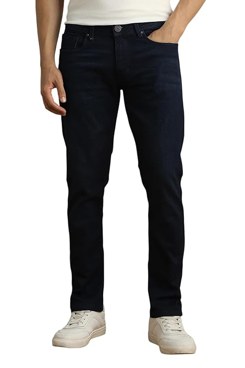 Peter England Men’s Slim Tapered Jeans | Denim | Casual Wear | Modern Fit