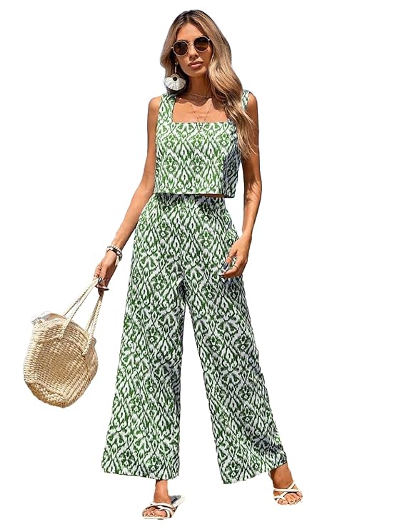 Trendy Queen Co Ord Set | Casual Wear Pant Top Set | Fancy Co-Ord Set | Full Pair Set | Coord Sets for Women | Crop Top Pant Set (SD817)