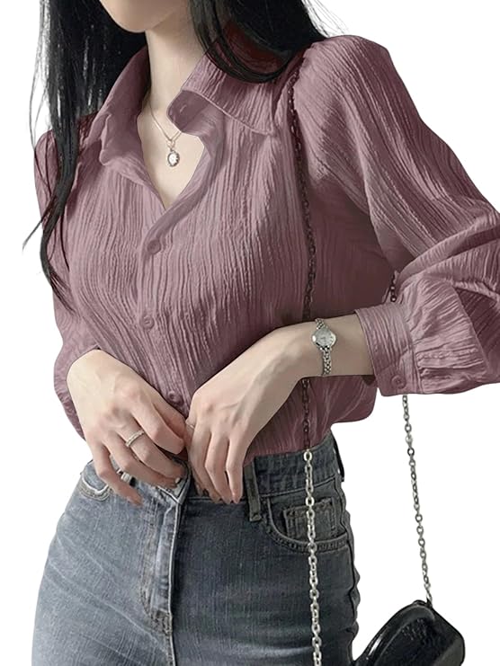 LITZO Top for Women || Regular Fit Western Latest Stylish Office Wear Tops Women (L-47-50)