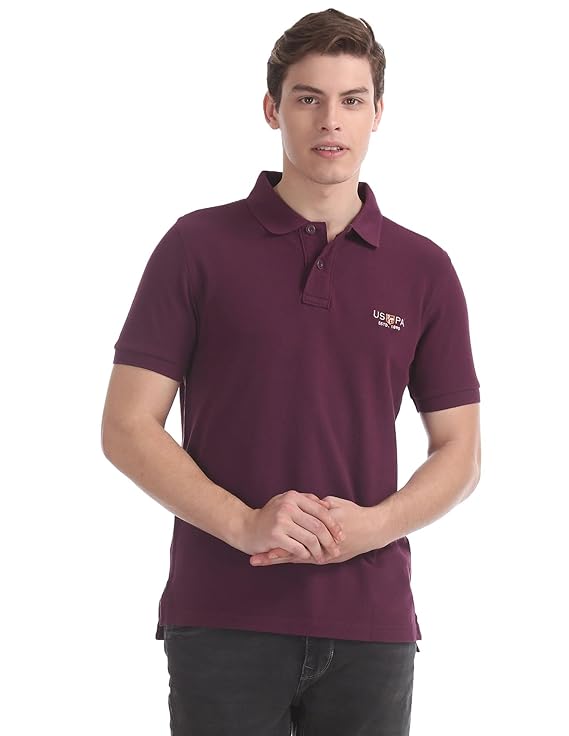 U.S. POLO ASSN. Men’s Ribbed Collar Pure Cotton Slim Fit Polo Shirt