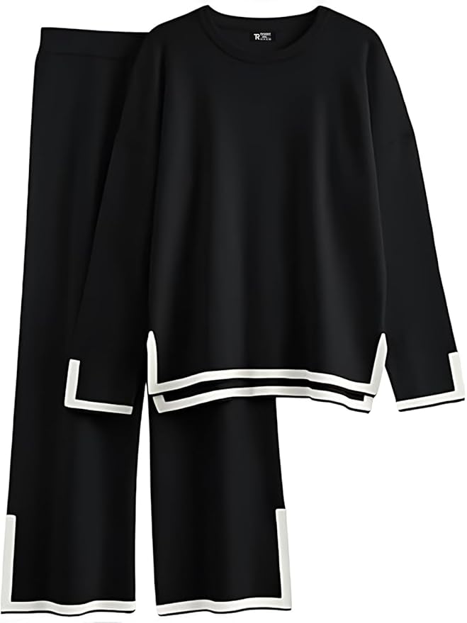 TYSORT Women’s Winter Woolen Sweater with Pajama | Warm Winter Wear Cord Set | Woolen Tracksuit Loungewear Set