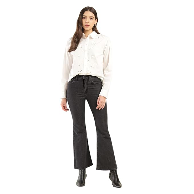 Levi’s Women’s High Rise 726 Flared Fit Black Jeans