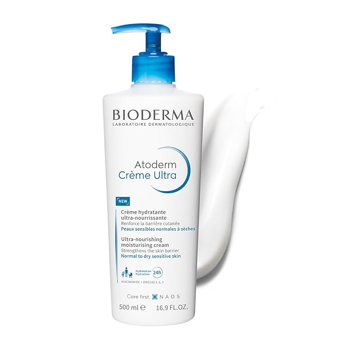 Bioderma Atoderm Creme Ultra-Nourishing – Moisturizer with Niacinamide | Boosts Hyaluronic Acid & Ceramides for Normal, Sensitive & Dry Skin for Face & Body