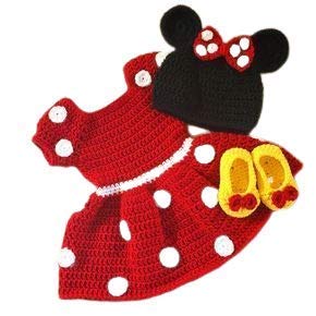 USHA ENTERPRISES Baby Girl’s Fit and Flare Mini Dress (Red, 6-12 Months)