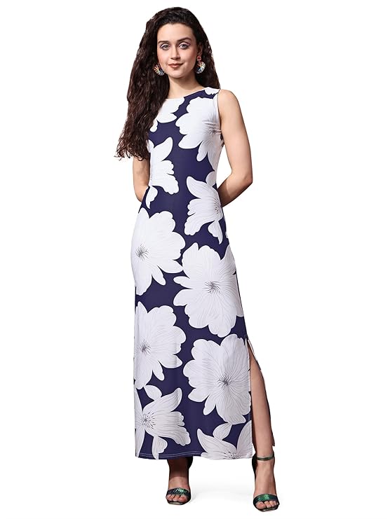 PURVAJA Women’s Bodycon Maxi Length Dress (Wini-106-110)