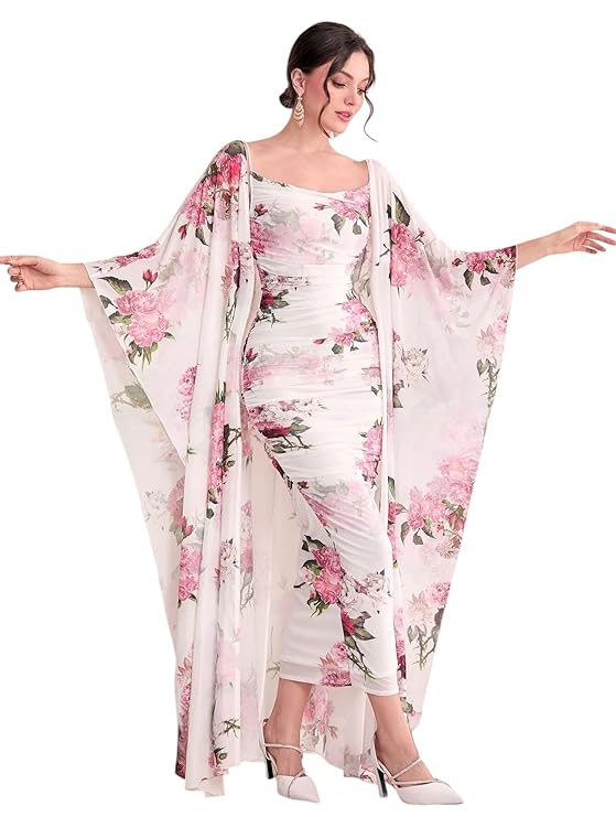 LITZO Dress for Women || Western Dresses for Women || One Piece Maxi Dress (L-32-34)