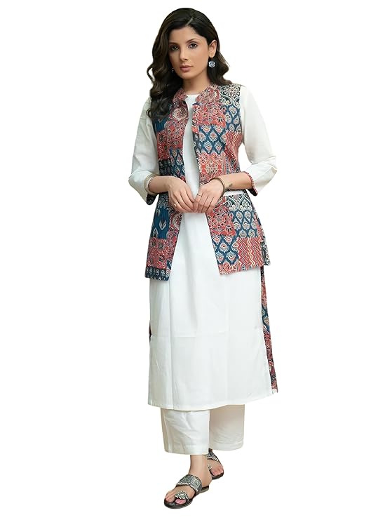 Women Co-Ord Set || Women 2 Pic Stylish Kurta Set with Jacket (118-A-B)