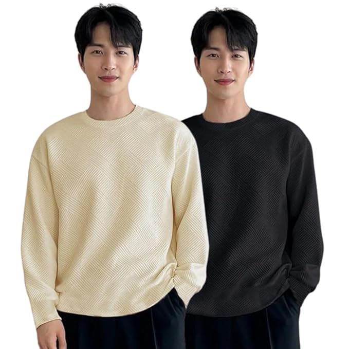 GRECIILOOKS Men’s Polycotton Regular Fit Solid Plain Casual T Shirt Stylish Latest | Oversized Fit Full Sleeve T Shirt (Available in Plus Size and Combo Pack of 2)