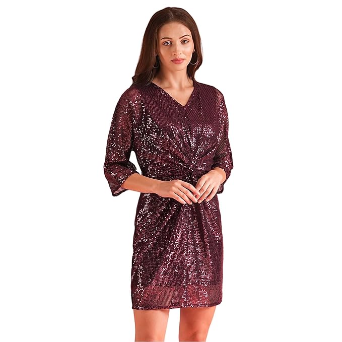 Women Floral Printed Collared Neck Cuffed Sleeves Waist Tie-Ups Midi Shirt Style Dress