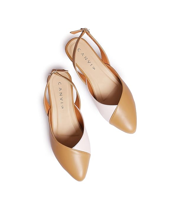 CANVI Stylish | Fancy | Comfortable Women’s Ethnic Flats Sandals for Women and Girl, Synthetic Leather Sandals Casual Summer Beach Shoes Sandal