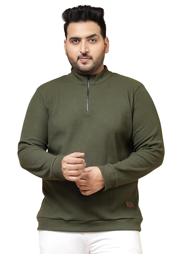 Rigo Men’s Self Textured Slim Fit T-Shirt