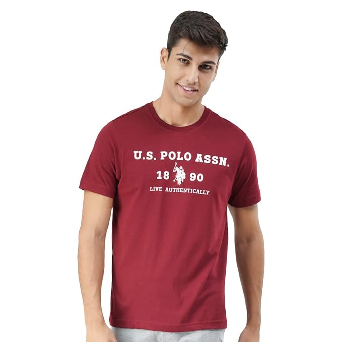 U.S. Polo ASSN. Men’s Cotton Regular Fit Comfort Fit Brand Print I683 T-Shirt – Pack of 1