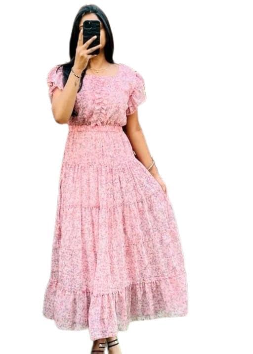 Elegant Women’s Georgette A-Line DressSS