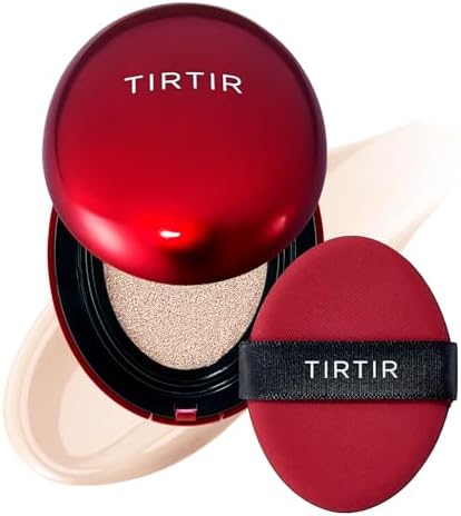TIRTIR Mask Fit Red Cushion Foundation | Full coverage, Skin fit, Satin Glow Finish, Korean Cushion | Foundation #17C PORCELAIN | 4.5g