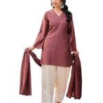 Womanista Kurta set for Women with dupatta || Embroidered Kurta for Women || Farshi Salwar set